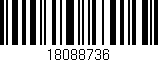 Código de barras (EAN, GTIN, SKU, ISBN): '18088736'