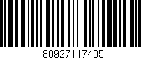 Código de barras (EAN, GTIN, SKU, ISBN): '180927117405'