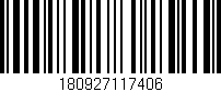 Código de barras (EAN, GTIN, SKU, ISBN): '180927117406'