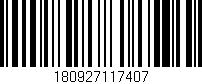 Código de barras (EAN, GTIN, SKU, ISBN): '180927117407'