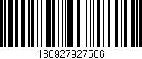 Código de barras (EAN, GTIN, SKU, ISBN): '180927927506'