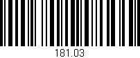 Código de barras (EAN, GTIN, SKU, ISBN): '181.03'