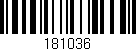 Código de barras (EAN, GTIN, SKU, ISBN): '181036'