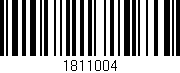 Código de barras (EAN, GTIN, SKU, ISBN): '1811004'