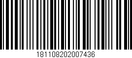 Código de barras (EAN, GTIN, SKU, ISBN): '181108202007436'