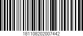 Código de barras (EAN, GTIN, SKU, ISBN): '181108202007442'