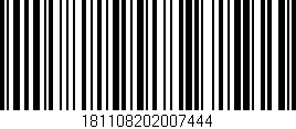 Código de barras (EAN, GTIN, SKU, ISBN): '181108202007444'