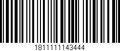 Código de barras (EAN, GTIN, SKU, ISBN): '1811111143444'