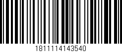Código de barras (EAN, GTIN, SKU, ISBN): '1811114143540'