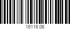 Código de barras (EAN, GTIN, SKU, ISBN): '18116.06'