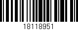 Código de barras (EAN, GTIN, SKU, ISBN): '18118951'