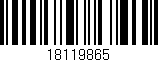 Código de barras (EAN, GTIN, SKU, ISBN): '18119865'