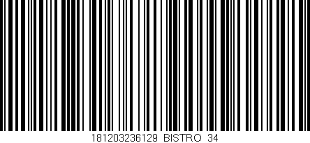 Código de barras (EAN, GTIN, SKU, ISBN): '181203236129/BISTRO_34'