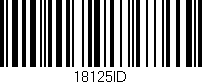 Código de barras (EAN, GTIN, SKU, ISBN): '18125ID'
