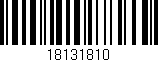 Código de barras (EAN, GTIN, SKU, ISBN): '18131810'