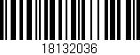 Código de barras (EAN, GTIN, SKU, ISBN): '18132036'