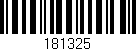 Código de barras (EAN, GTIN, SKU, ISBN): '181325'