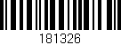 Código de barras (EAN, GTIN, SKU, ISBN): '181326'