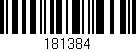 Código de barras (EAN, GTIN, SKU, ISBN): '181384'