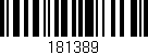 Código de barras (EAN, GTIN, SKU, ISBN): '181389'