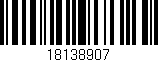 Código de barras (EAN, GTIN, SKU, ISBN): '18138907'