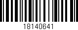 Código de barras (EAN, GTIN, SKU, ISBN): '18140641'