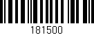 Código de barras (EAN, GTIN, SKU, ISBN): '181500'