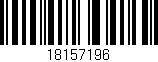 Código de barras (EAN, GTIN, SKU, ISBN): '18157196'