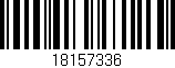 Código de barras (EAN, GTIN, SKU, ISBN): '18157336'
