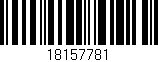 Código de barras (EAN, GTIN, SKU, ISBN): '18157781'