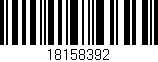 Código de barras (EAN, GTIN, SKU, ISBN): '18158392'