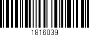 Código de barras (EAN, GTIN, SKU, ISBN): '1816039'