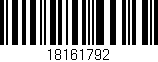 Código de barras (EAN, GTIN, SKU, ISBN): '18161792'