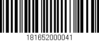 Código de barras (EAN, GTIN, SKU, ISBN): '181652000041'
