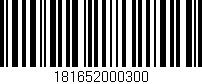 Código de barras (EAN, GTIN, SKU, ISBN): '181652000300'