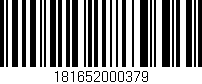 Código de barras (EAN, GTIN, SKU, ISBN): '181652000379'