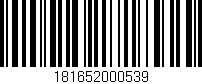 Código de barras (EAN, GTIN, SKU, ISBN): '181652000539'