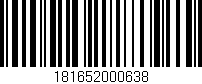 Código de barras (EAN, GTIN, SKU, ISBN): '181652000638'