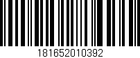 Código de barras (EAN, GTIN, SKU, ISBN): '181652010392'