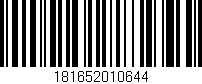 Código de barras (EAN, GTIN, SKU, ISBN): '181652010644'
