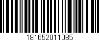 Código de barras (EAN, GTIN, SKU, ISBN): '181652011085'