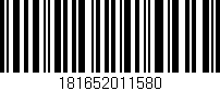 Código de barras (EAN, GTIN, SKU, ISBN): '181652011580'