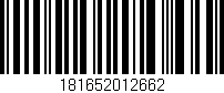 Código de barras (EAN, GTIN, SKU, ISBN): '181652012662'