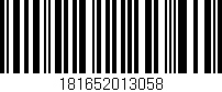 Código de barras (EAN, GTIN, SKU, ISBN): '181652013058'