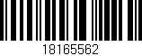 Código de barras (EAN, GTIN, SKU, ISBN): '18165562'