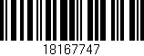 Código de barras (EAN, GTIN, SKU, ISBN): '18167747'