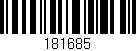 Código de barras (EAN, GTIN, SKU, ISBN): '181685'
