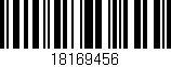 Código de barras (EAN, GTIN, SKU, ISBN): '18169456'