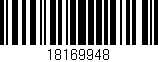 Código de barras (EAN, GTIN, SKU, ISBN): '18169948'