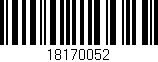 Código de barras (EAN, GTIN, SKU, ISBN): '18170052'